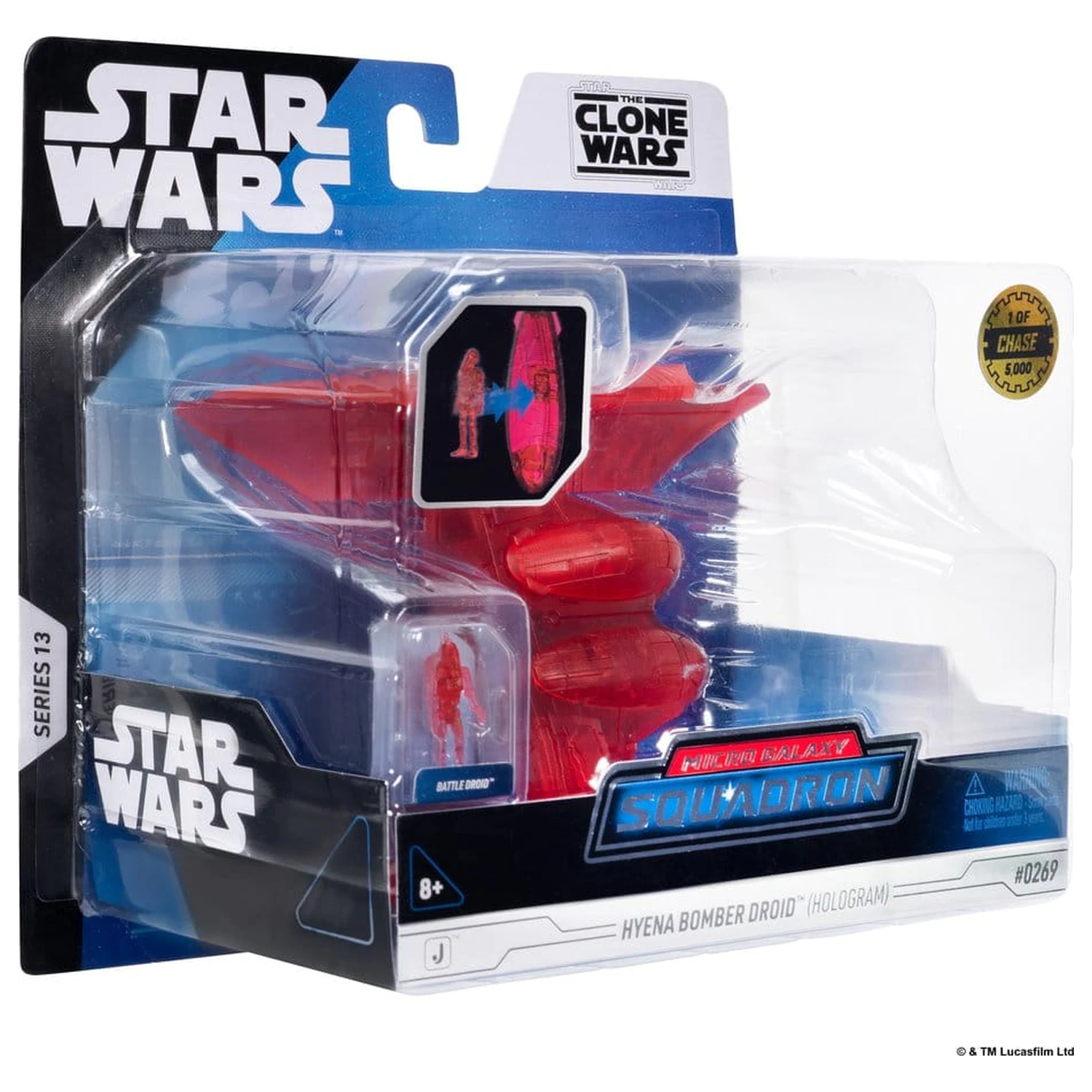 Star Wars Medium Fahrzeug & Figur Sortiment Hyena Vulture Bomber (Rotes Hologramm) & Battle Droid (Chase) Produktfoto