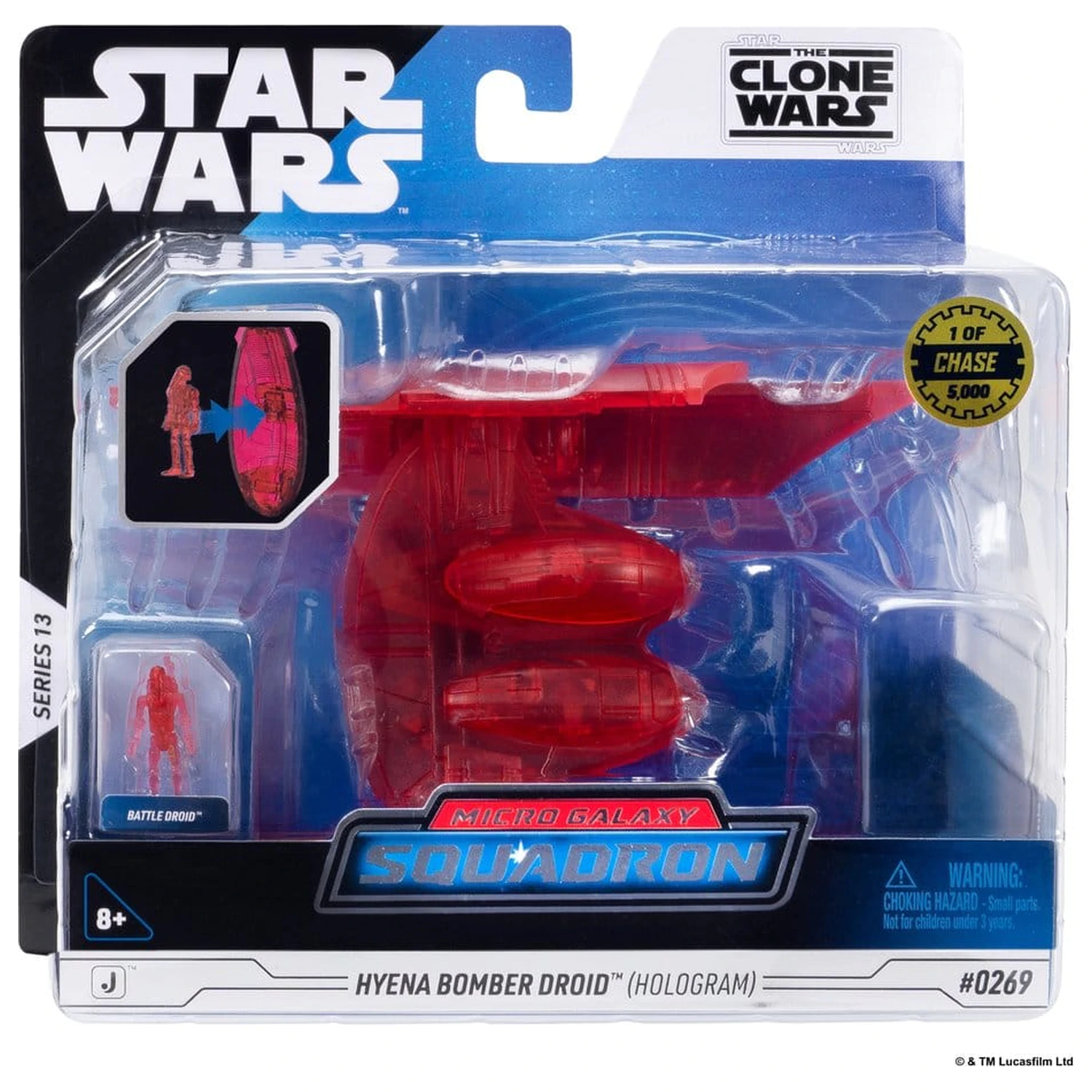 Star Wars Medium Fahrzeug & Figur Sortiment Hyena Vulture Bomber (Rotes Hologramm) & Battle Droid (Chase) Produktfoto