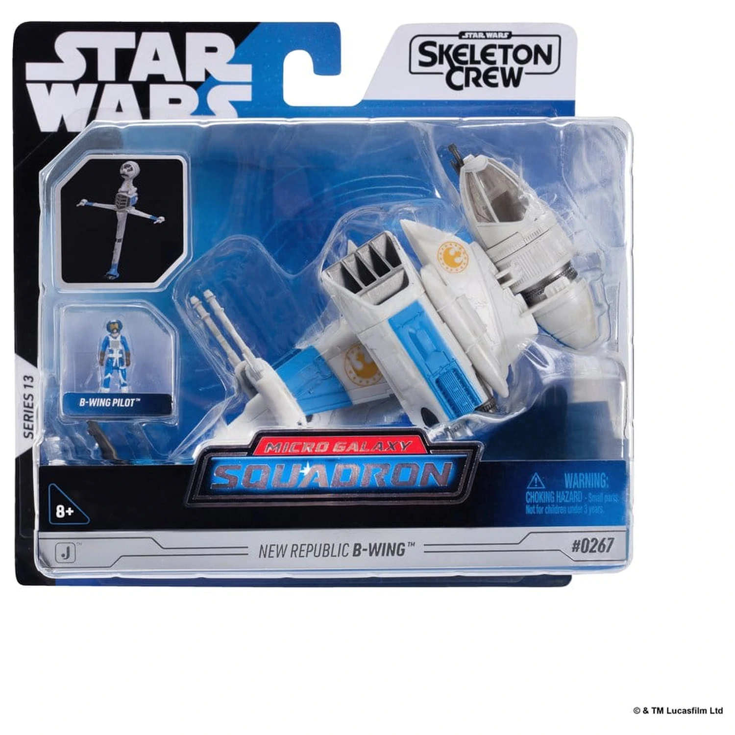 Star Wars Mittelgroßes Fahrzeug & Figur New Republic B-wing & B-Wing Pilot Produktfoto