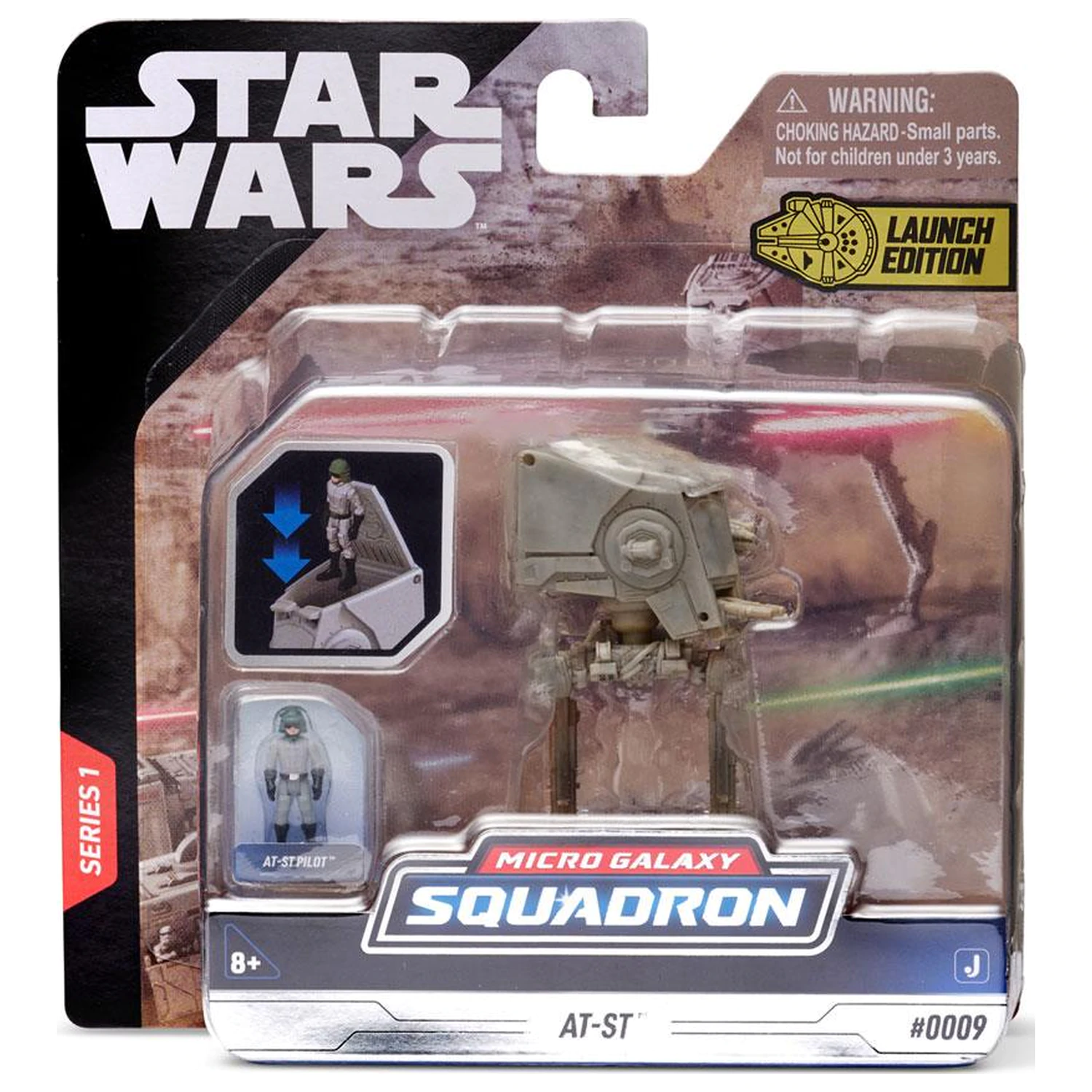 Star Wars Micro Galaxy Squadron Fahrzeug mit Figur AT-ST 7,5 cm Produktfoto