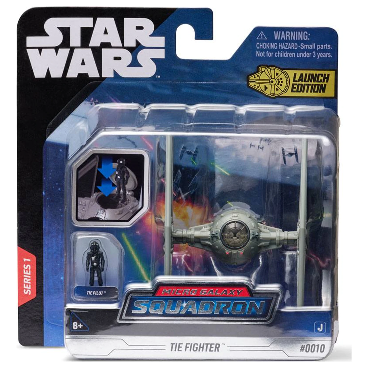 Star Wars Micro Galaxy Squadron Fahrzeug mit Figur TIE Fighter 7,5 cm Produktfoto