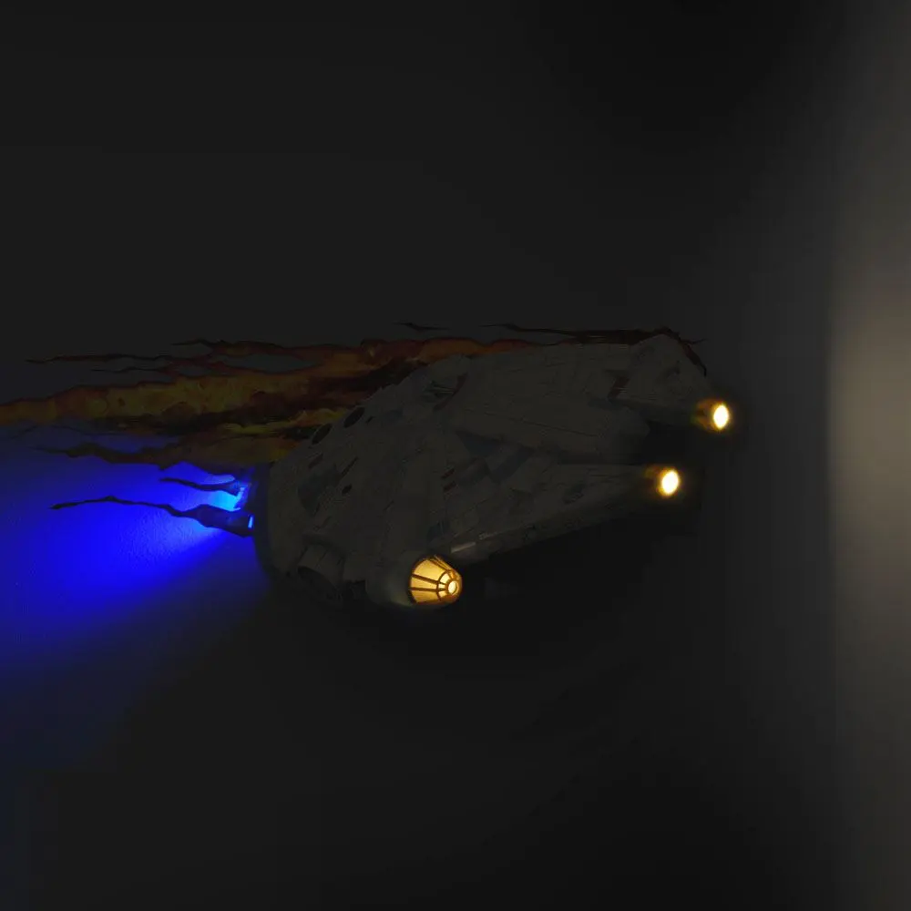 Star Wars 3D LED Leuchte Millennium Falcon 37 cm Produktfoto