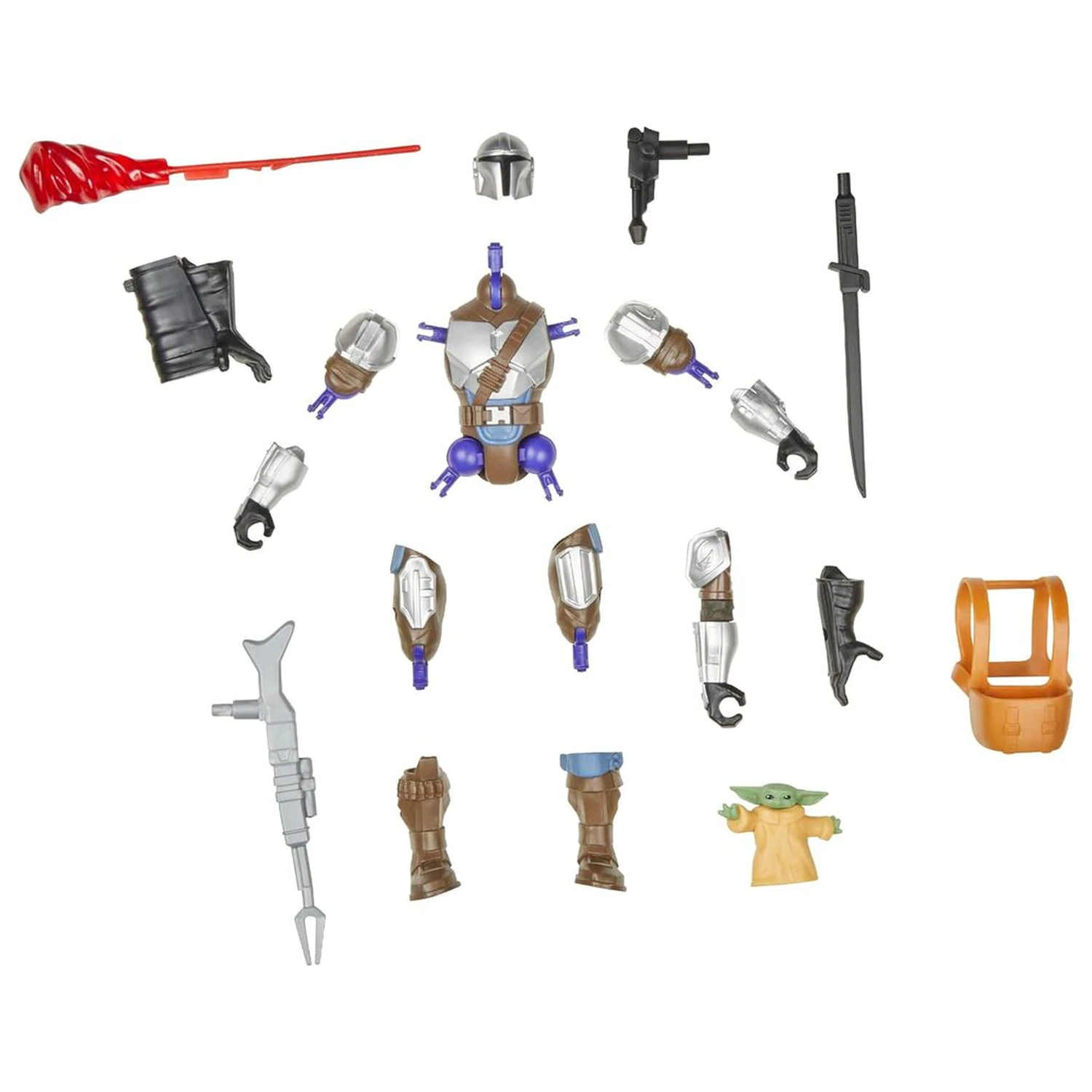 Star Wars Mix Mashers The Mandalorian & Grogu Deluxe Figur 12cm Produktfoto