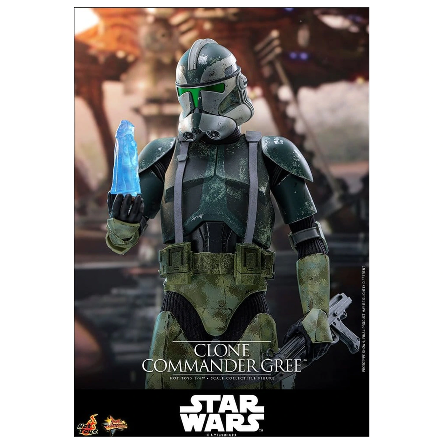 Star Wars Movie Masterpiece Actionfigur 1/6 Clone Commander Gree 30 cm Produktfoto