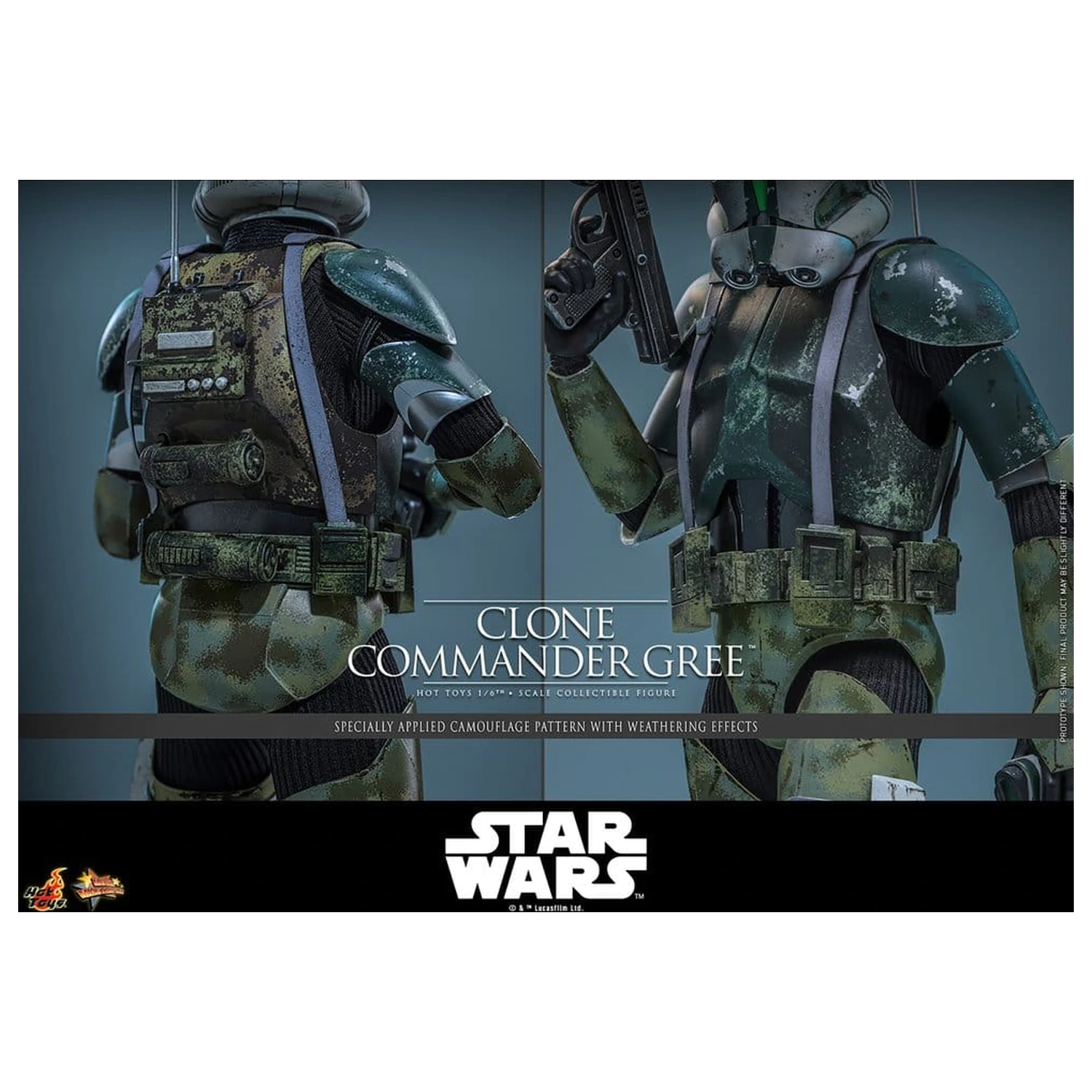 Star Wars Movie Masterpiece Actionfigur 1/6 Clone Commander Gree 30 cm Produktfoto