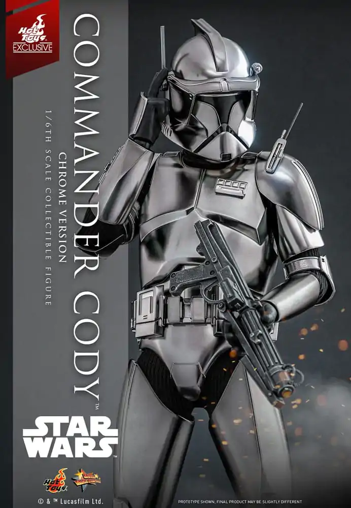 Star Wars Movie Masterpiece Actionfigur 1/6 Commander Cody (Chrome Version) Hot Toys Exclusive 30 cm Produktfoto