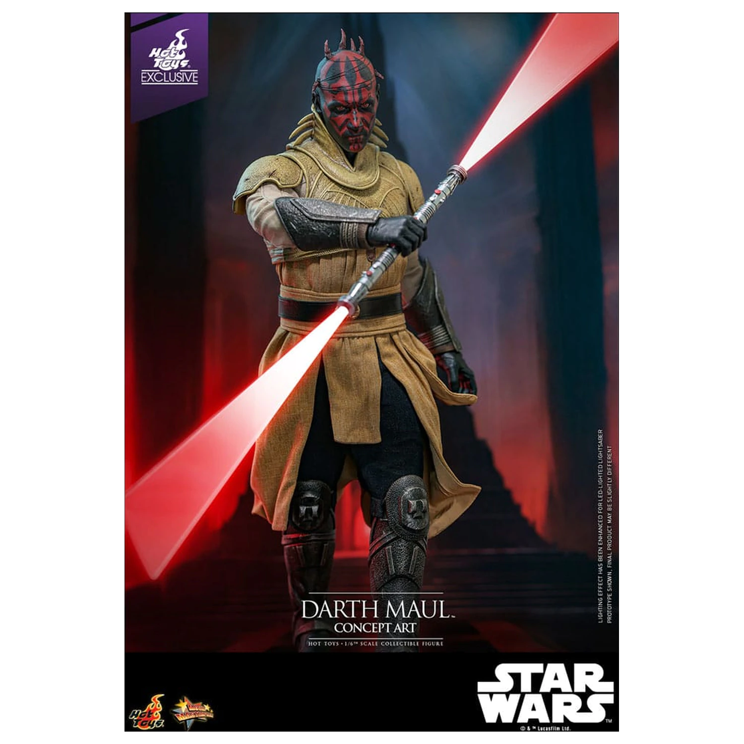 Star Wars Movie Masterpiece Action-Figur 1/6 Darth Maul (Concept Art) Hot Toys Exclusive 35 cm Produktfoto