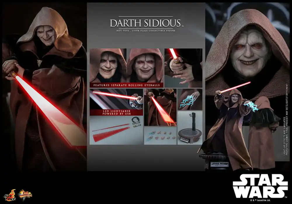 Star Wars Movie Masterpiece Actionfigur 1/6 Darth Sidious 29 cm Produktfoto