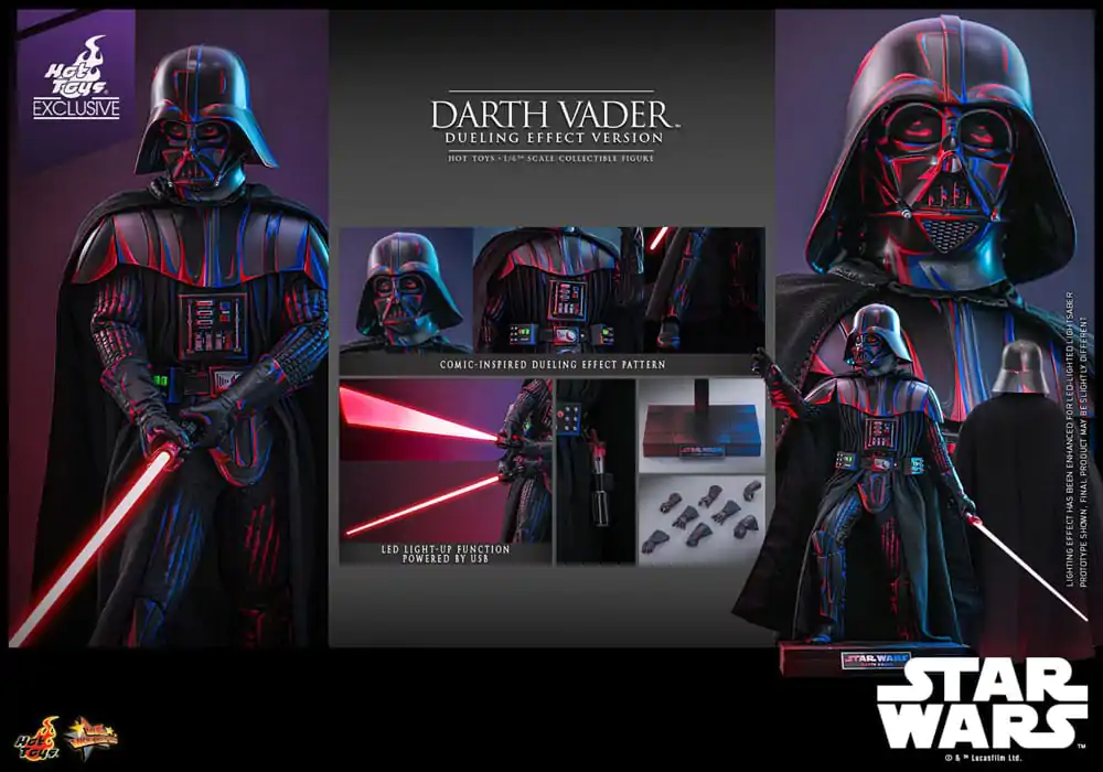 Star Wars Movie Masterpiece Aktionsfigur 1/6 Darth Vader (Dueling Effect Version) Hot Toys Exclusive 35 cm Produktfoto