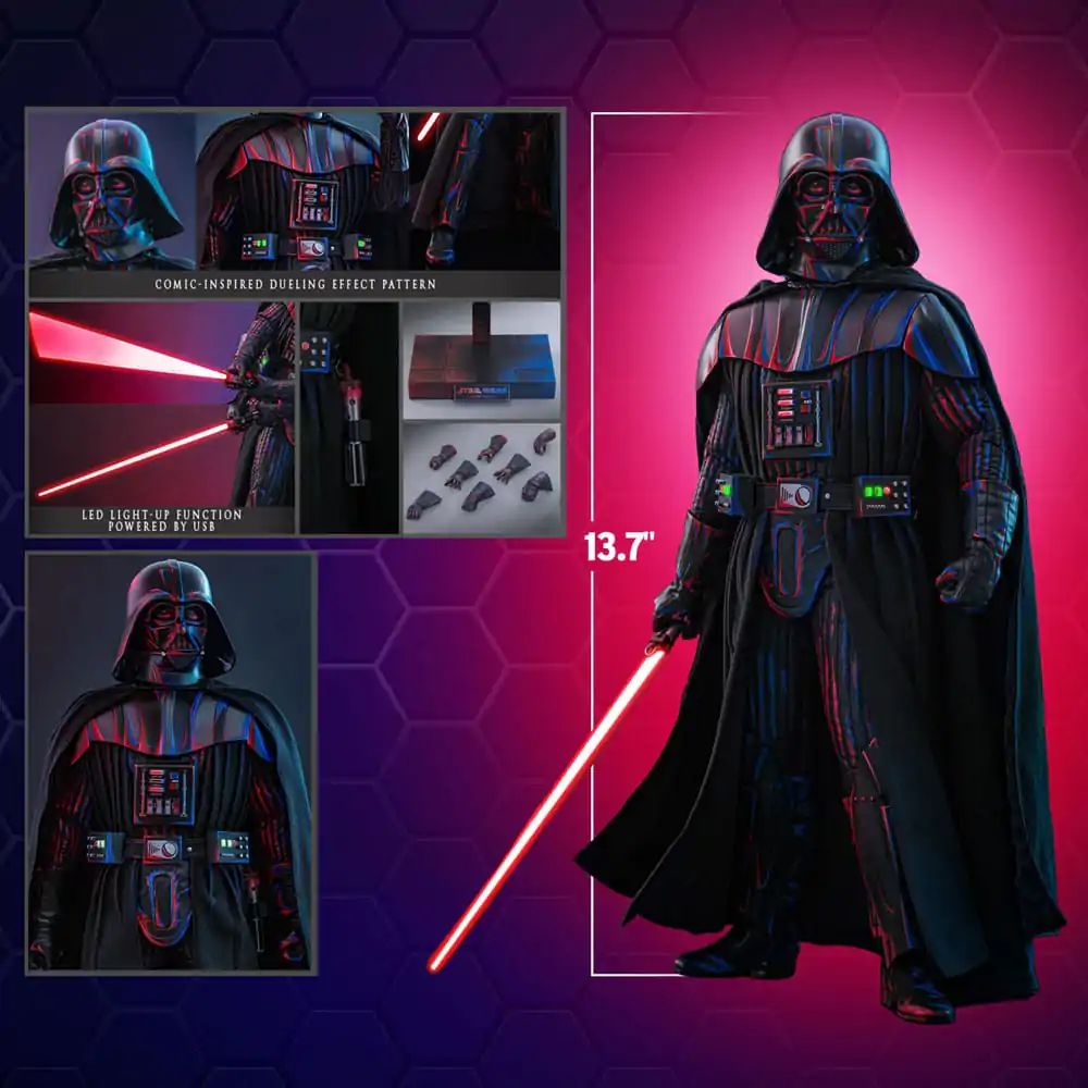 Star Wars Movie Masterpiece Aktionsfigur 1/6 Darth Vader (Dueling Effect Version) Hot Toys Exclusive 35 cm Produktfoto