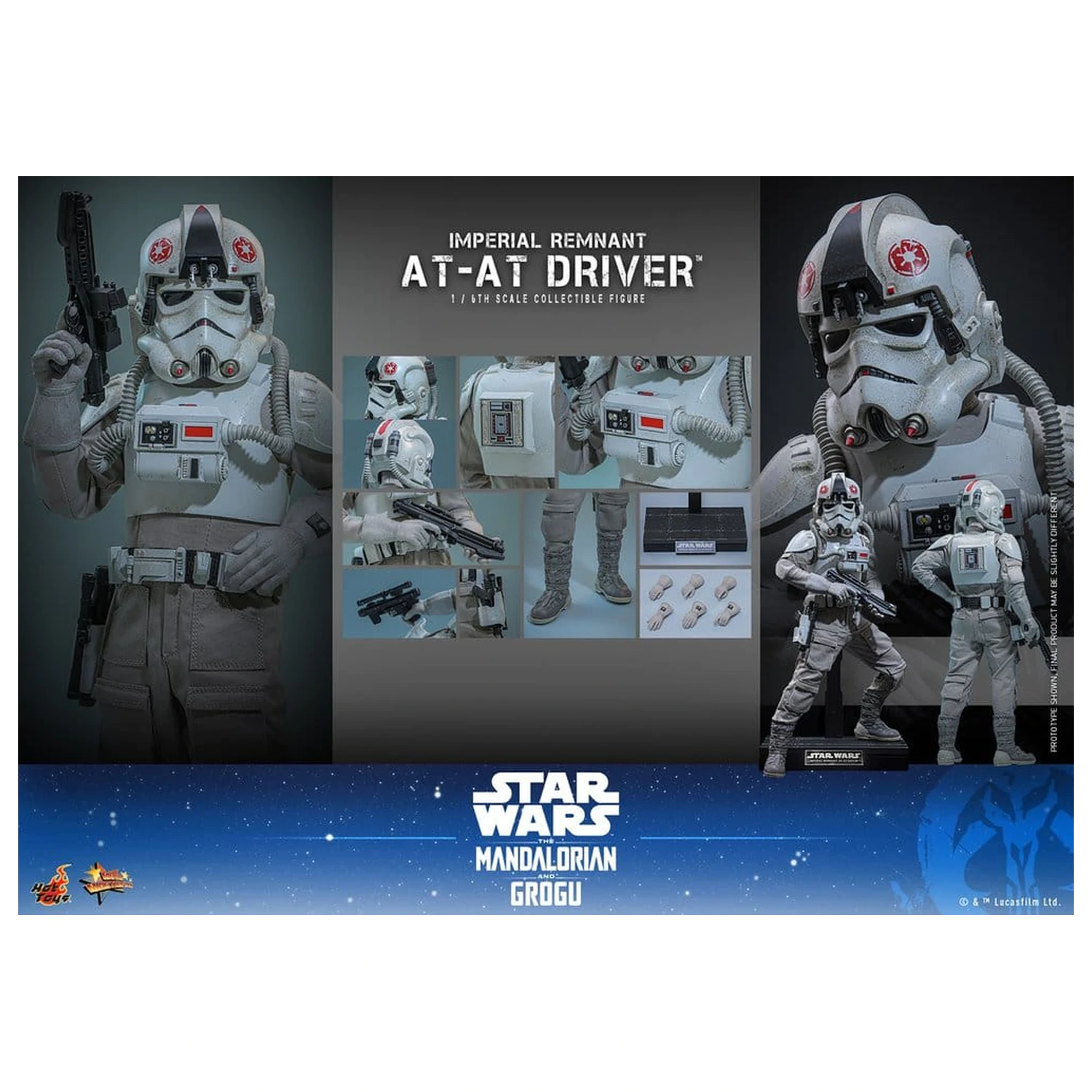 Star Wars Movie Masterpiece Action Figur 1/6 Imperial Remnant AT-AT Driver 30 cm Produktfoto