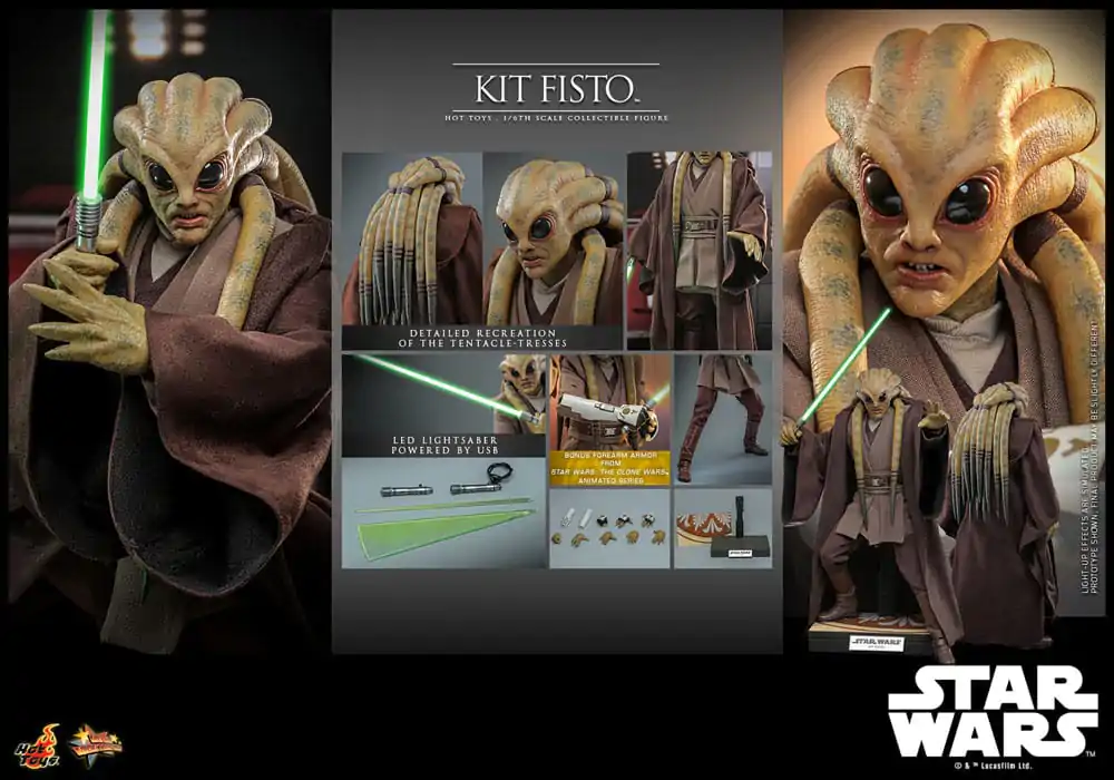 Star Wars Movie Masterpiece Actionfigur 1/6 Kit Fisto 32 cm Produktfoto