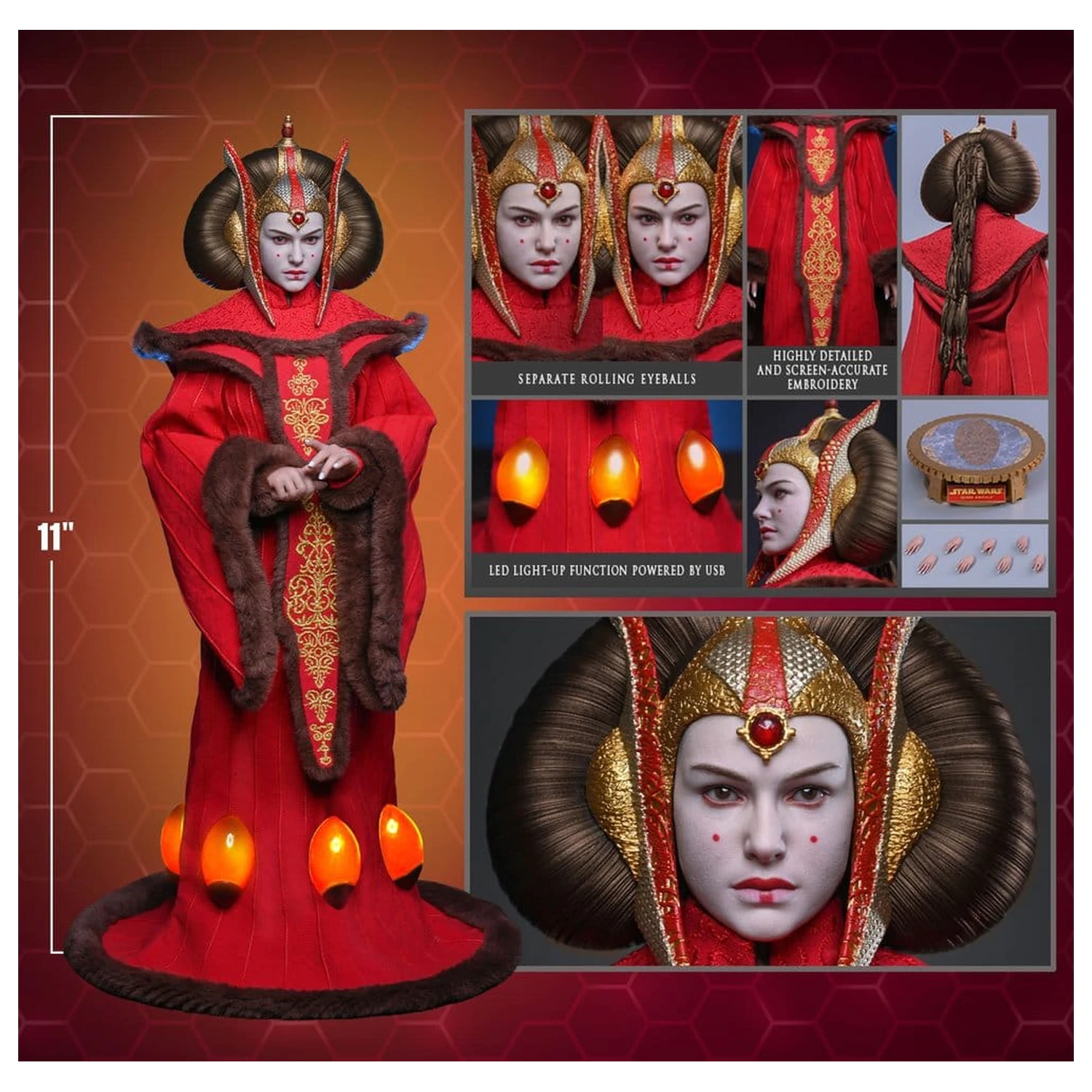 Star Wars Movie Masterpiece Actionfigur 1/6 Queen Amidala 28 cm Produktfoto