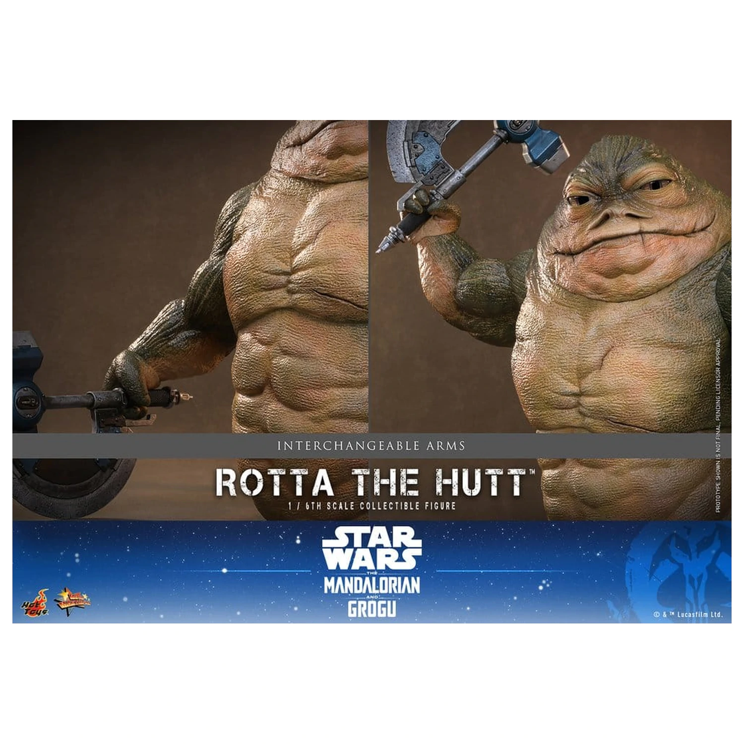 Star Wars Movie Masterpiece Action Figur 1/6 Rotta The Hutt 32 cm Produktfoto
