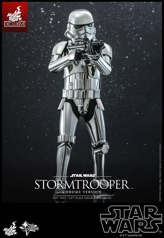 Star Wars Movie Masterpiece Actionfigur 1/6 Stormtrooper Chrome Version 30 cm Produktfoto