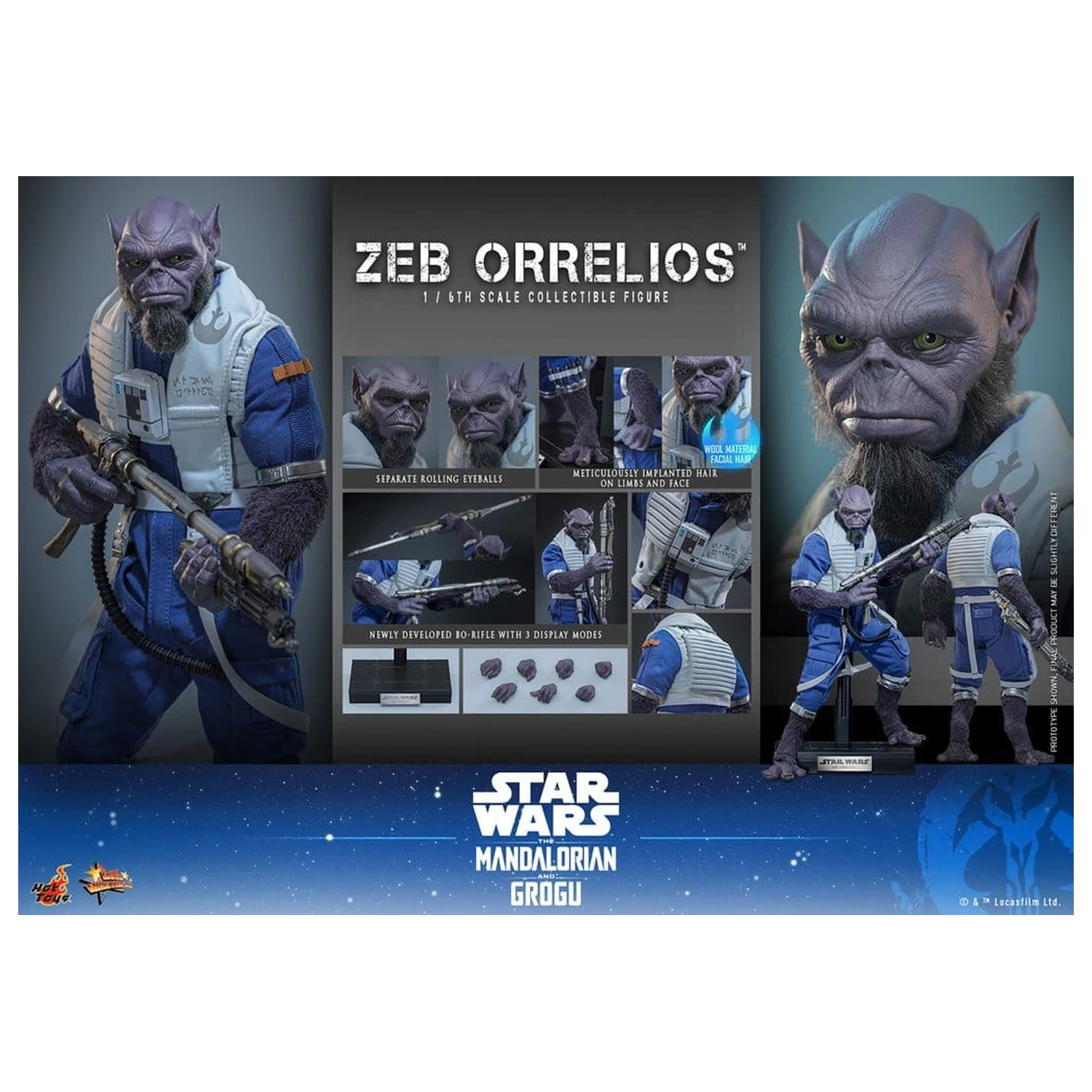 Star Wars Movie Masterpiece Action-Figur 1/6 Zeb Orrelios 33 cm Produktfoto