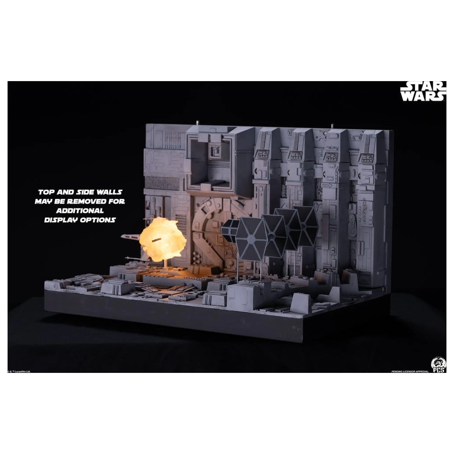 Star Wars Movie Moments Mini Maßstab Diorama Trench Run 23 cm Produktfoto