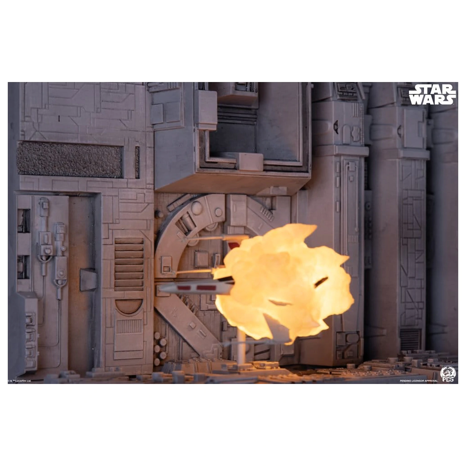Star Wars Movie Moments Mini Maßstab Diorama Trench Run 23 cm Produktfoto