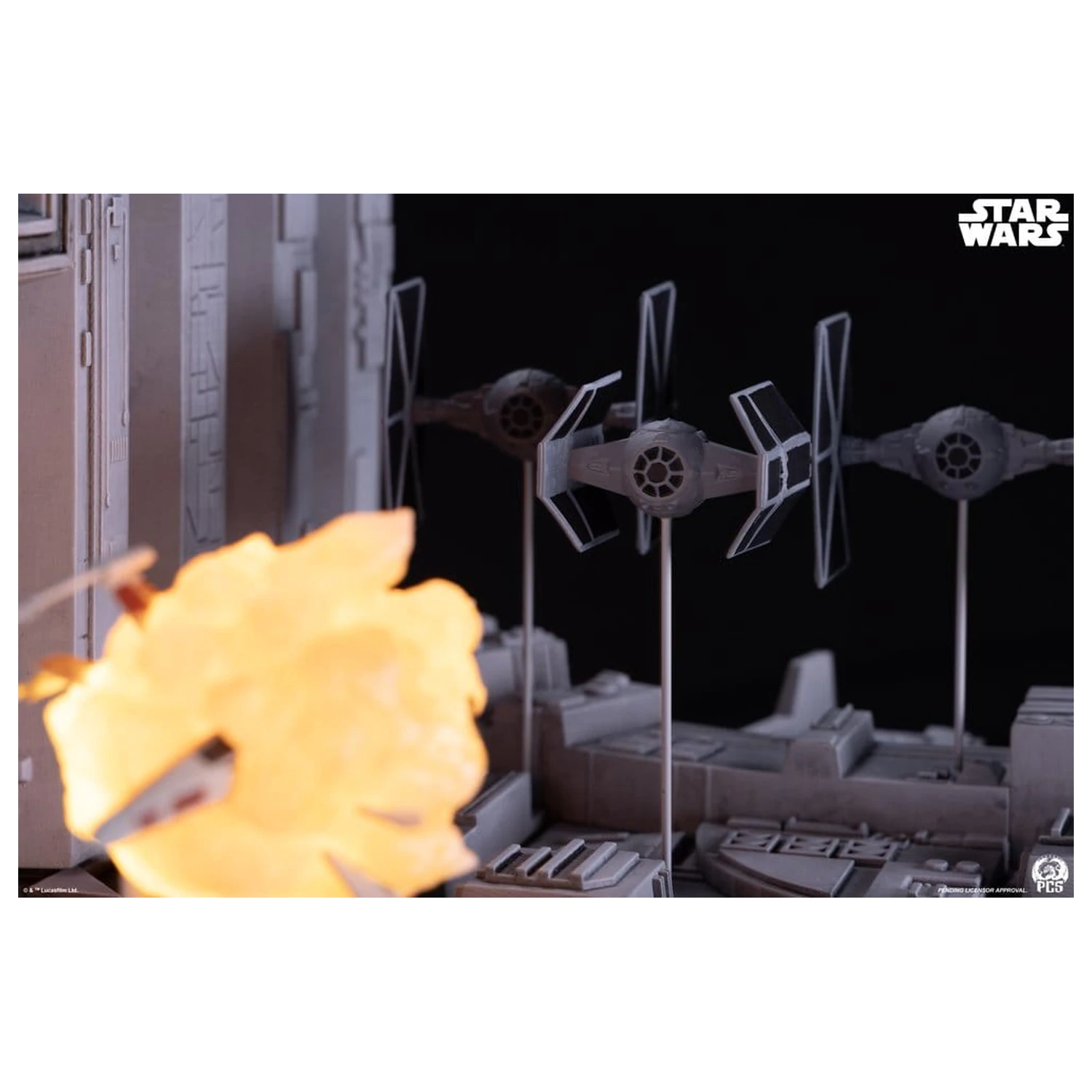 Star Wars Movie Moments Mini Maßstab Diorama Trench Run 23 cm Produktfoto