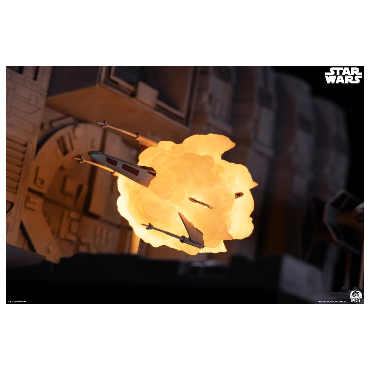 Star Wars Movie Moments Mini Maßstab Diorama Trench Run 23 cm Produktfoto