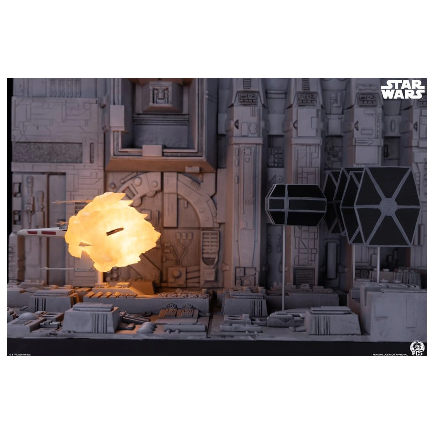 Star Wars Movie Moments Mini Maßstab Diorama Trench Run 23 cm Produktfoto