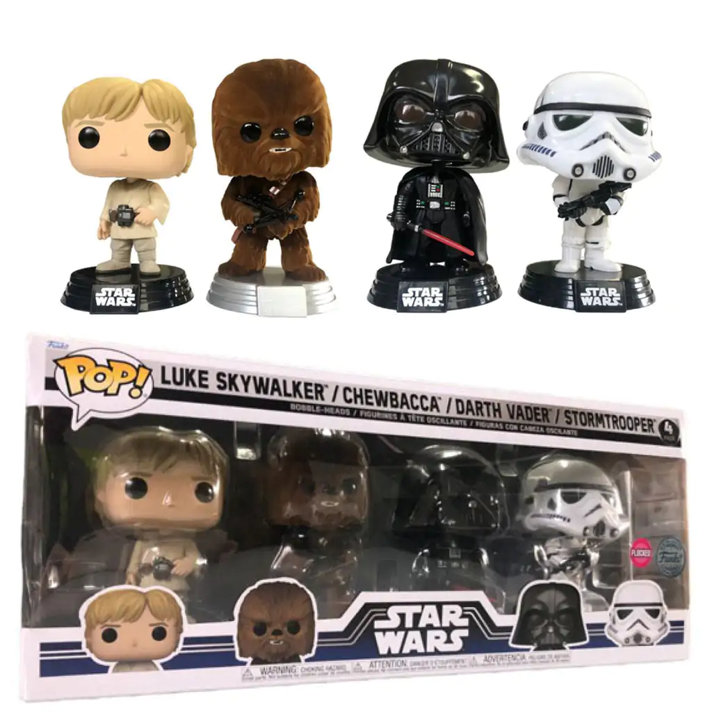 Star Wars POP! Movies Vinyl Figuren 4er-Pack New Classics (FL) 9 cm Produktfoto