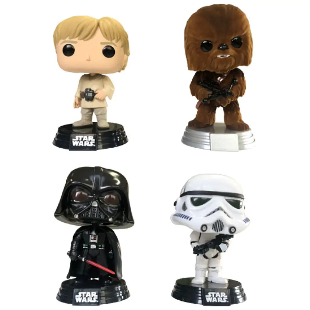 Star Wars POP! Movies Vinyl Figuren 4er-Pack New Classics (FL) 9 cm Produktfoto