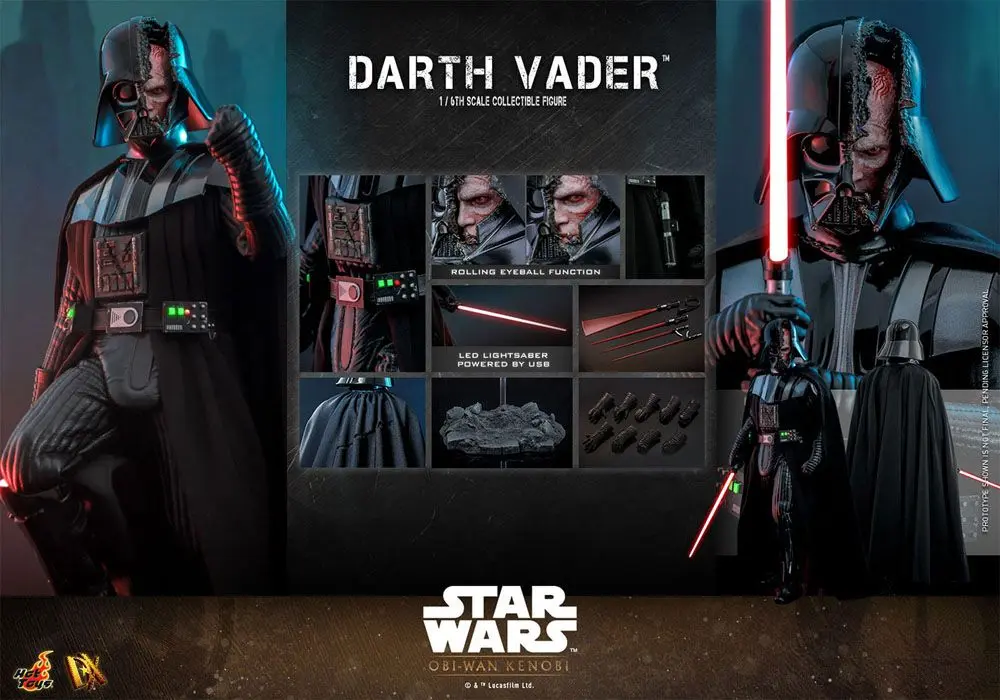 Star Wars: Obi-Wan Kenobi DX Action Figur 1/6 Darth Vader 35 cm Produktfoto