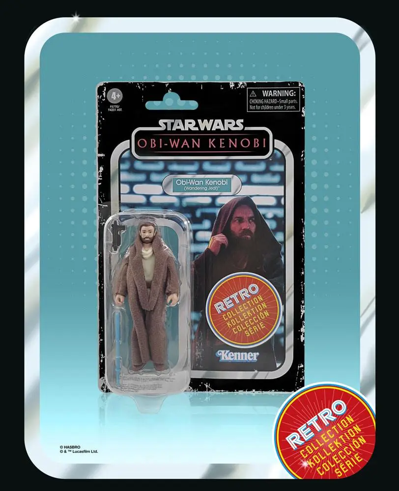 Star Wars: Obi-Wan Kenobi Retro Collection Actionfigur 2022 Obi-Wan Kenobi (Wandering Jedi) 10 cm Produktfoto
