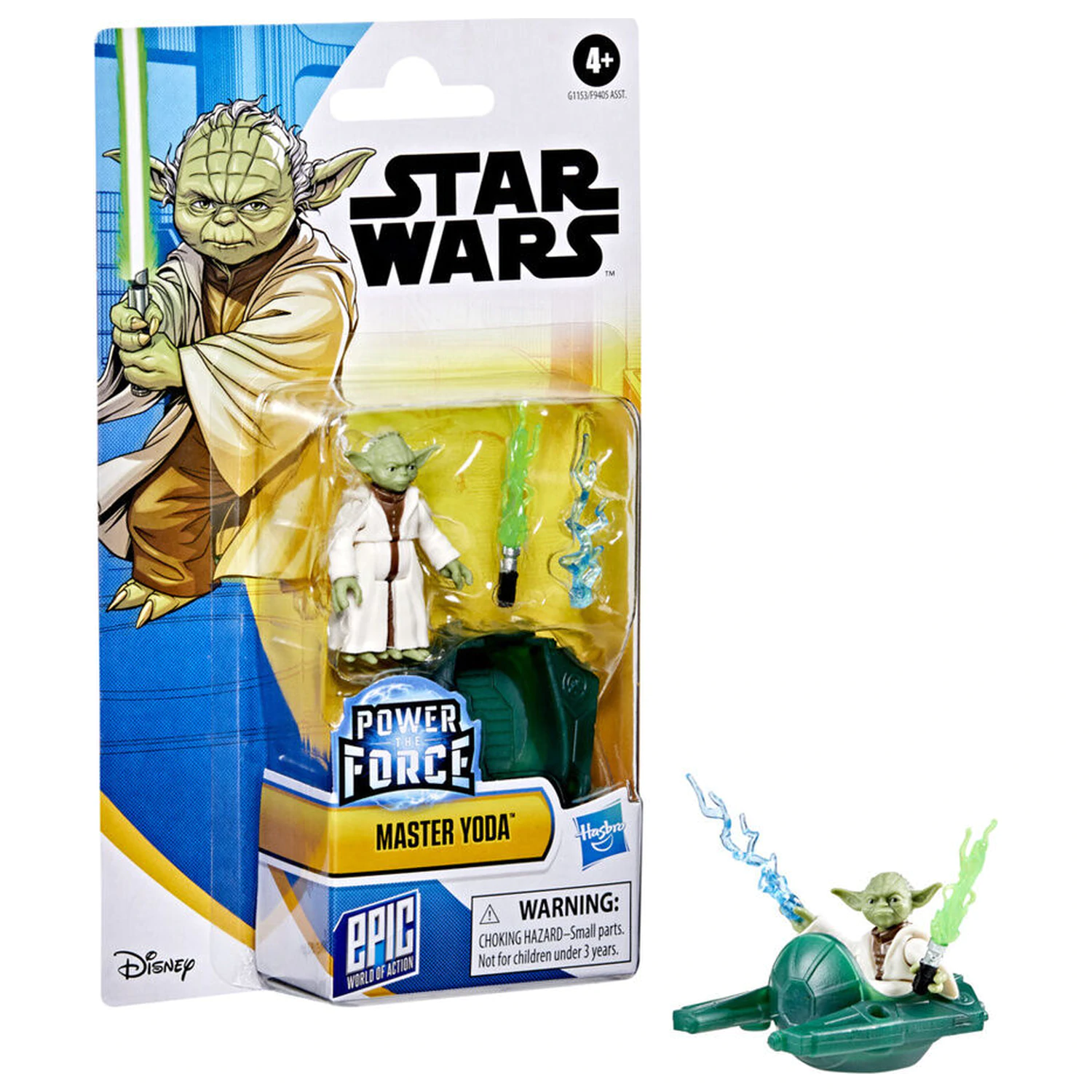 Star Wars Power The Force Master Yoda Figur 5 cm Produktfoto