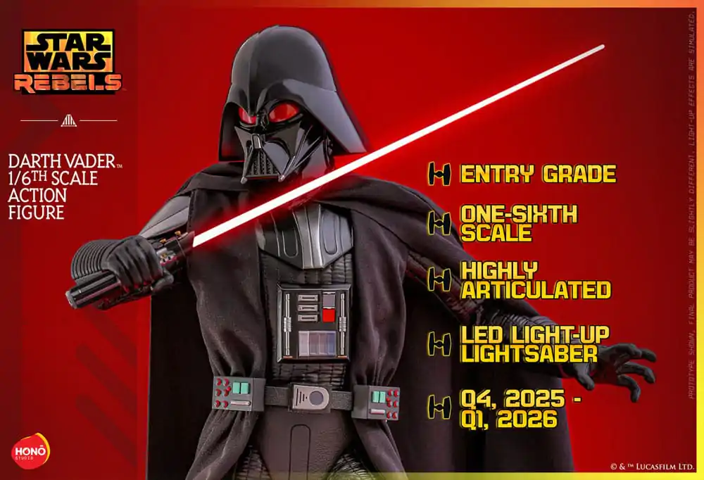 Star Wars: Rebels Actionfigur 1/6 Darth Vader 34 cm Produktfoto
