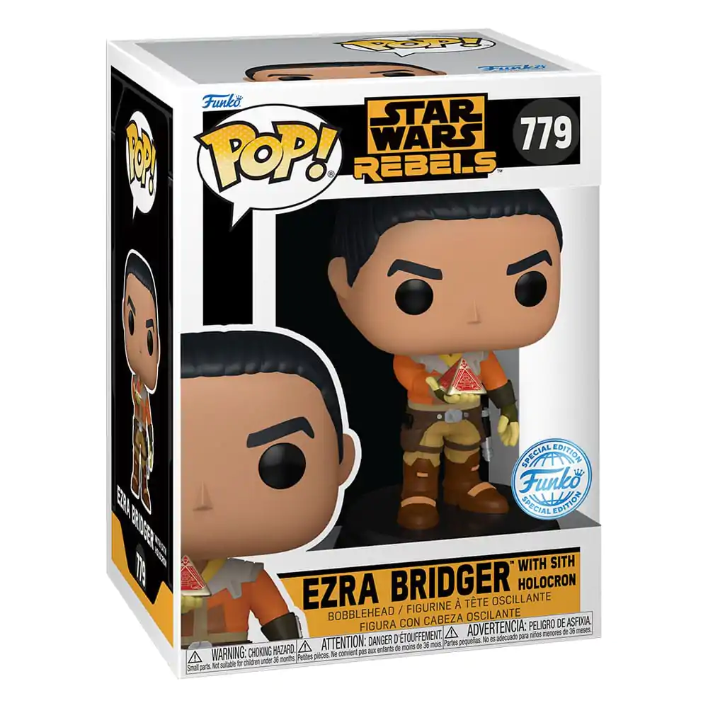 Star Wars Rebels Funko POP! Vinyl Bobble-Head Figur Ezra Bridger with Sith Holocron Exclusive 9 cm Produktfoto
