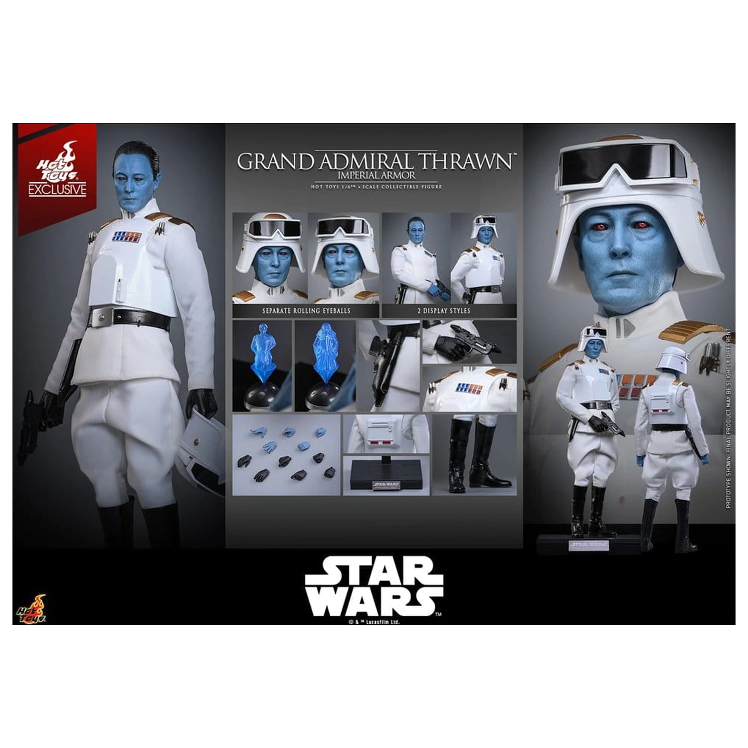 Star Wars: Rebels Television Masterpiece Actionfigur 1/6 Grand Admiral Thrawn (Imperial Armor) 32 cm Produktfoto