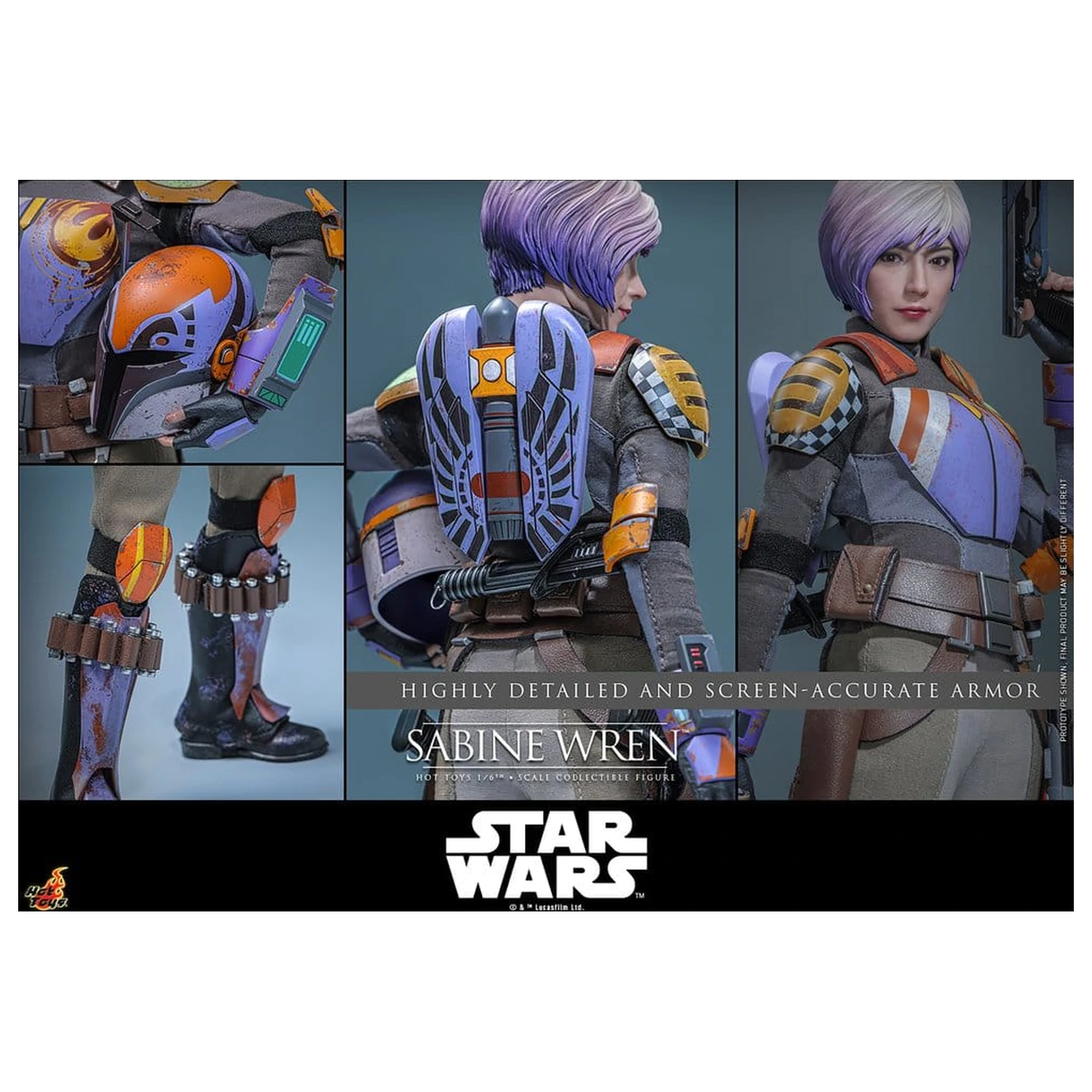 Star Wars: Rebels Television Masterpiece Actionfigur 1/6 Sabine Wren 29 cm Produktfoto