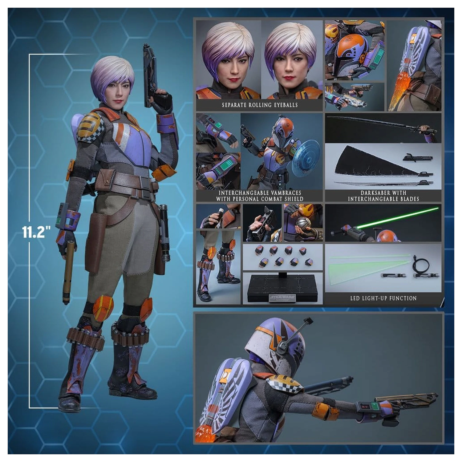 Star Wars: Rebels Television Masterpiece Actionfigur 1/6 Sabine Wren 29 cm Produktfoto