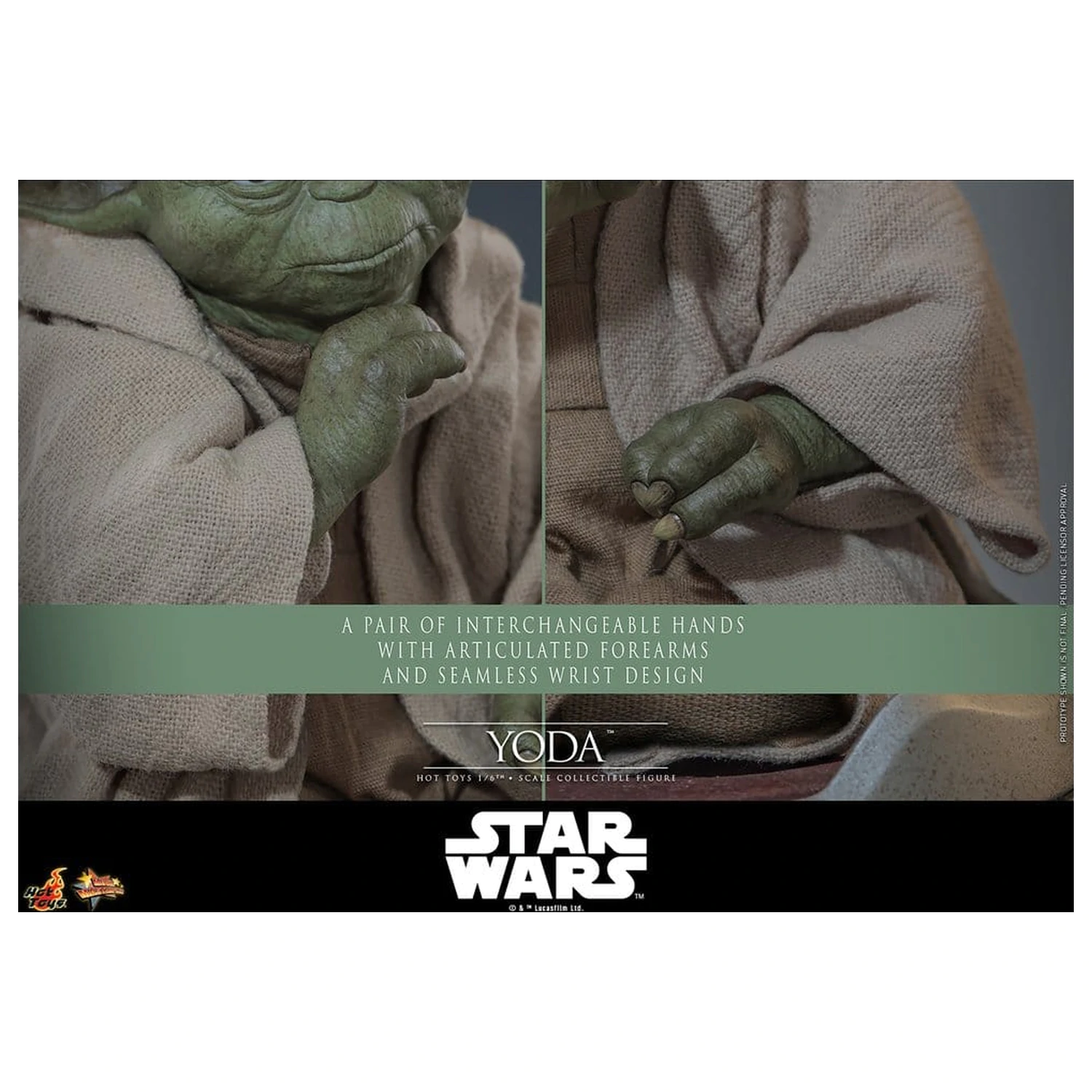 Star Wars: Revenge of the Sith Film Meisterwerk Action-Figur 1/6 Yoda 14 cm Produktfoto