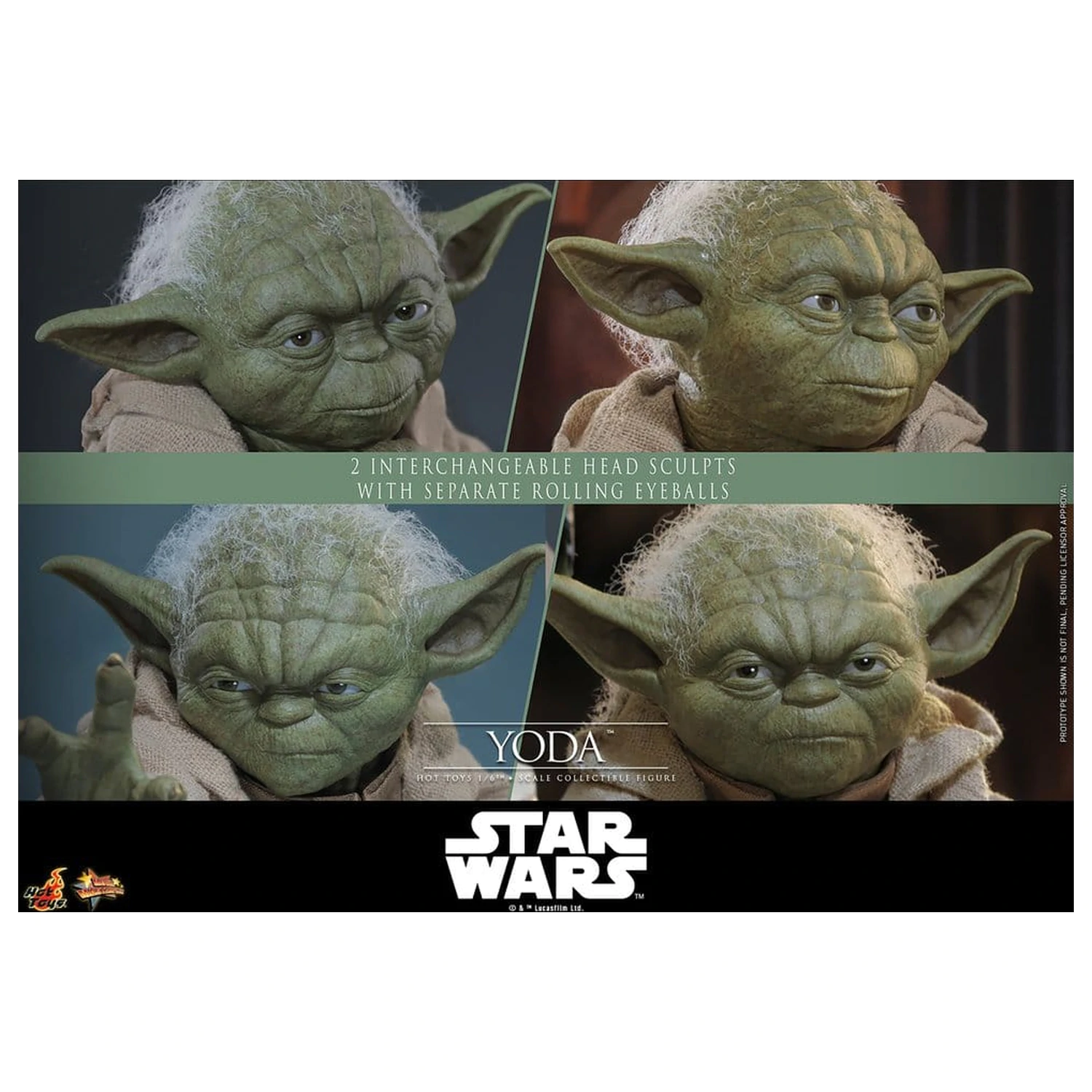 Star Wars: Revenge of the Sith Film Meisterwerk Action-Figur 1/6 Yoda 14 cm Produktfoto