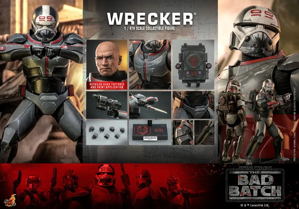 Star Wars: The Bad Batch Actionfigur 1/6 Wrecker 33 cm Produktfoto