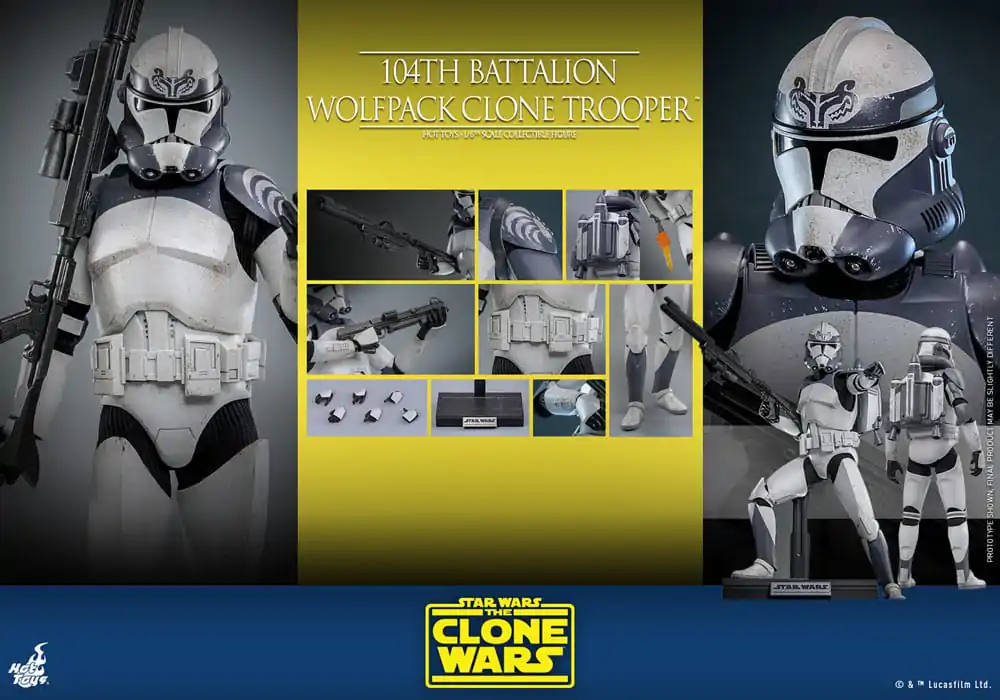 Star Wars The Clone Wars Actionfigur 1/6 104th Battalion Wolfpack Clone Trooper 30 cm Produktfoto