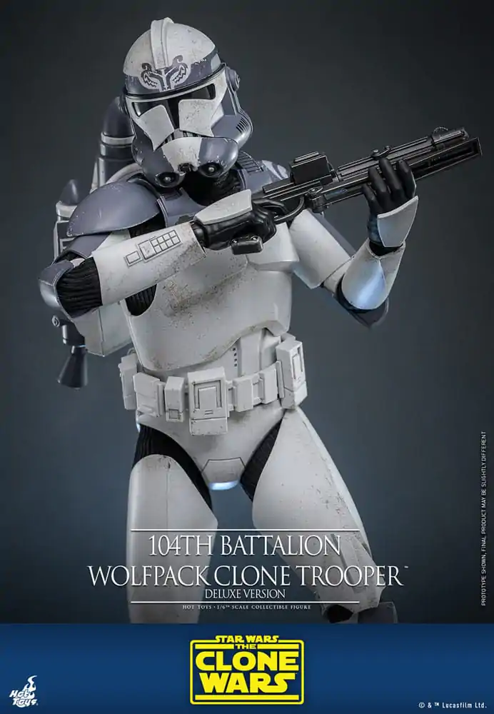 Star Wars The Clone Wars Actionfigur 1/6 104th Battalion Wolfpack Clone Trooper Deluxe Version 30 cm Produktfoto