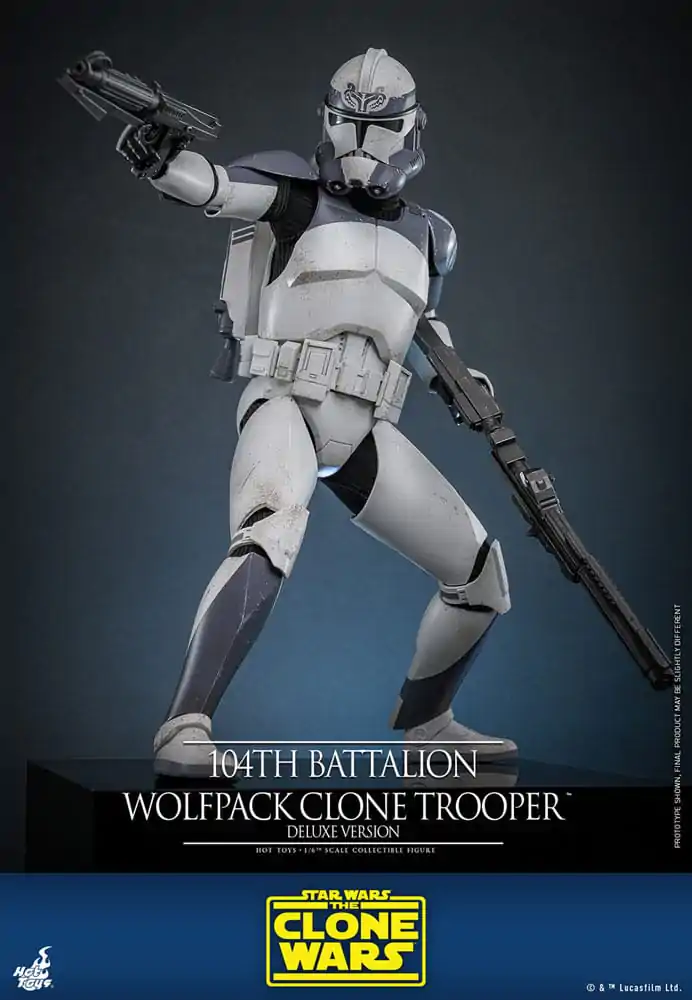 Star Wars The Clone Wars Actionfigur 1/6 104th Battalion Wolfpack Clone Trooper Deluxe Version 30 cm Produktfoto