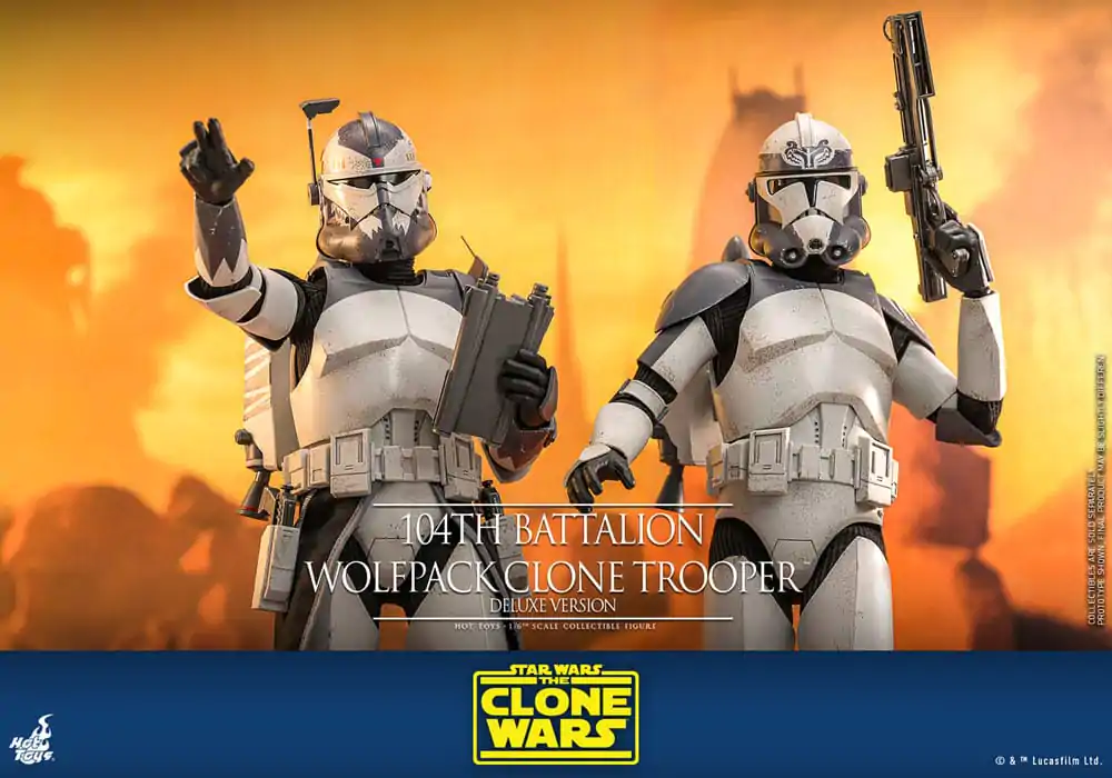 Star Wars The Clone Wars Actionfigur 1/6 104th Battalion Wolfpack Clone Trooper Deluxe Version 30 cm Produktfoto