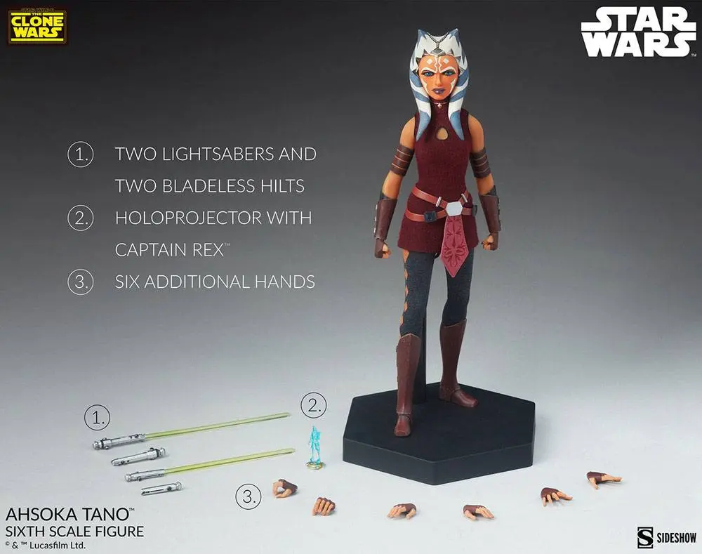 Star Wars The Clone Wars Action Figur 1/6 Ahsoka Tano 27 cm termékfotó