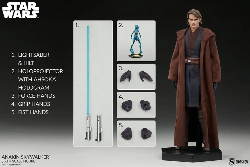 Star Wars The Clone Wars Actionfigur 1/6 Anakin Skywalker 31 cm Produktfoto
