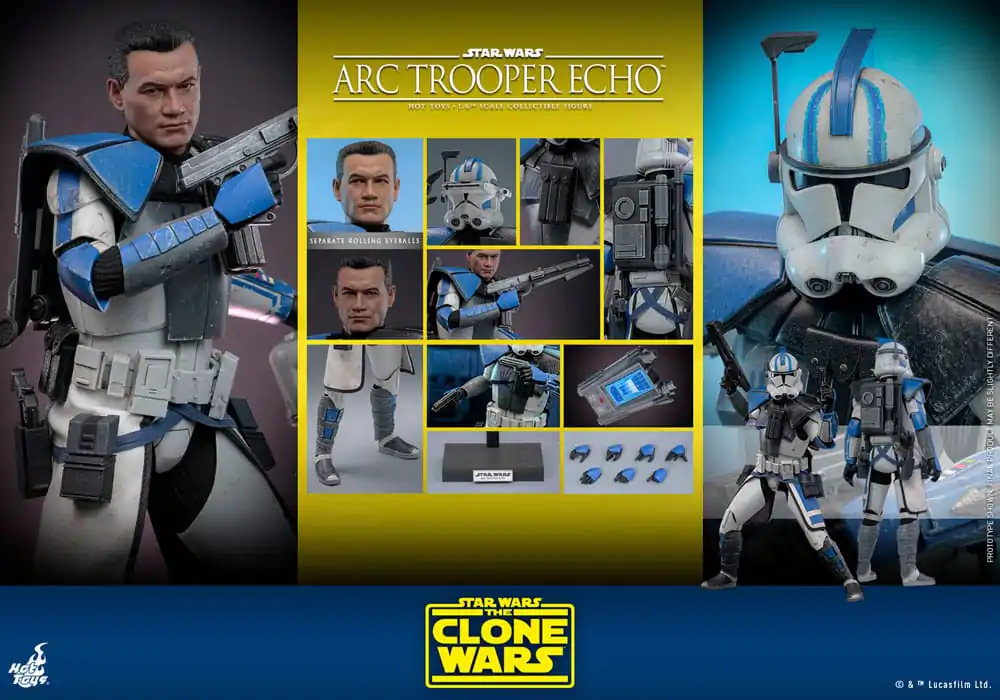 Star Wars: The Clone Wars Actionfigur 1/6 Arc Trooper Echo 30 cm Produktfoto