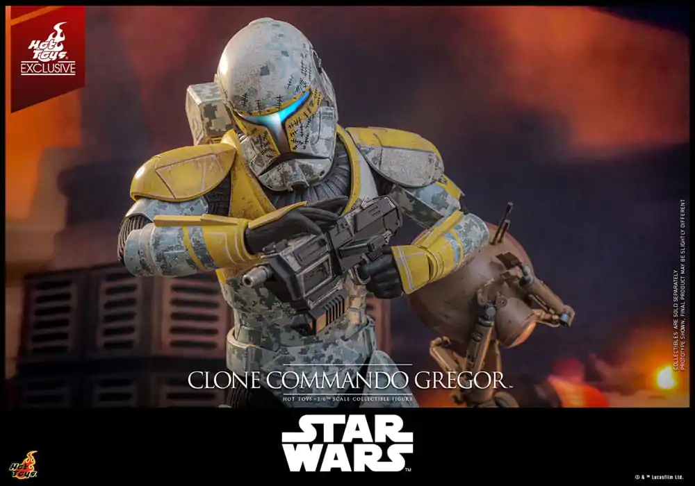 Star Wars: The Clone Wars Actionfigur 1/6 Clone Commando Gregor Hot Toys Exklusiv 30 cm Produktfoto