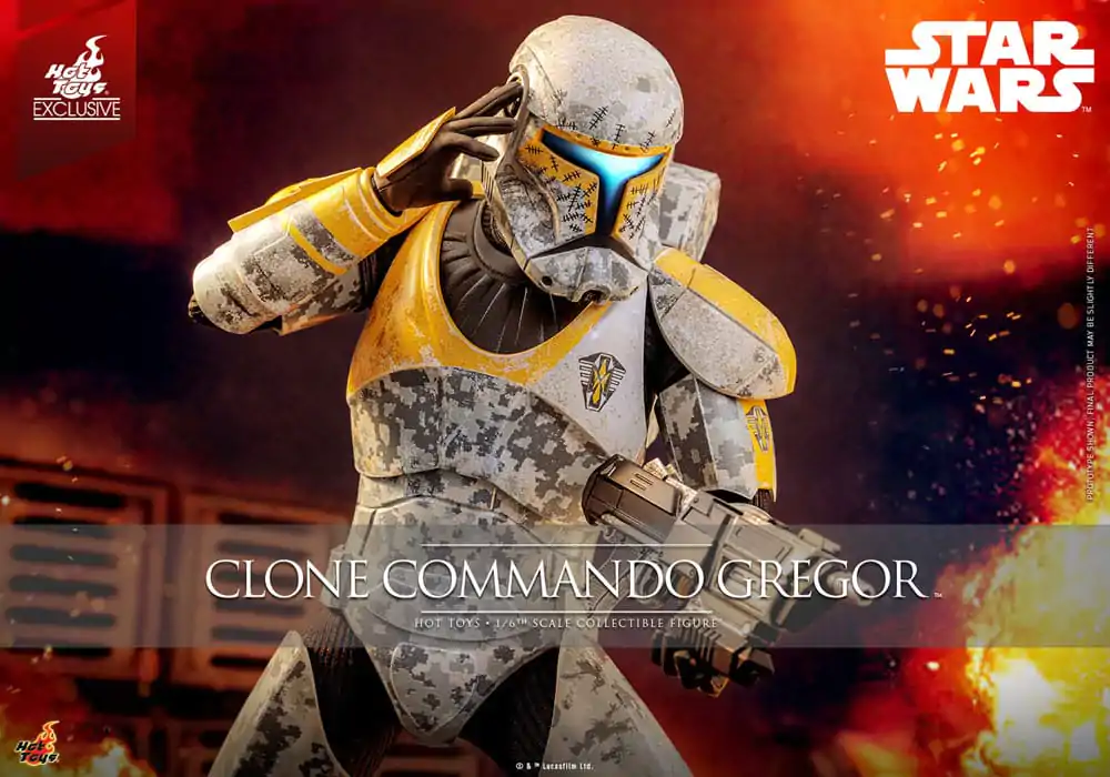 Star Wars: The Clone Wars Actionfigur 1/6 Clone Commando Gregor Hot Toys Exklusiv 30 cm Produktfoto