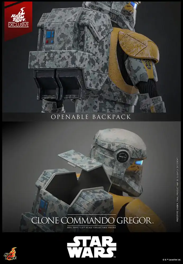 Star Wars: The Clone Wars Actionfigur 1/6 Clone Commando Gregor Hot Toys Exklusiv 30 cm Produktfoto