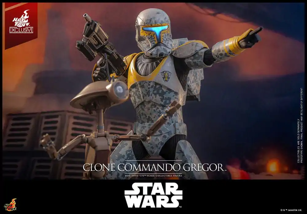 Star Wars: The Clone Wars Actionfigur 1/6 Clone Commando Gregor Hot Toys Exklusiv 30 cm Produktfoto