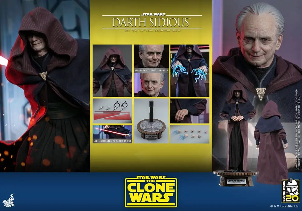 Star Wars: The Clone Wars Actionfigur 1/6 Darth Sidious 29 cm Produktfoto